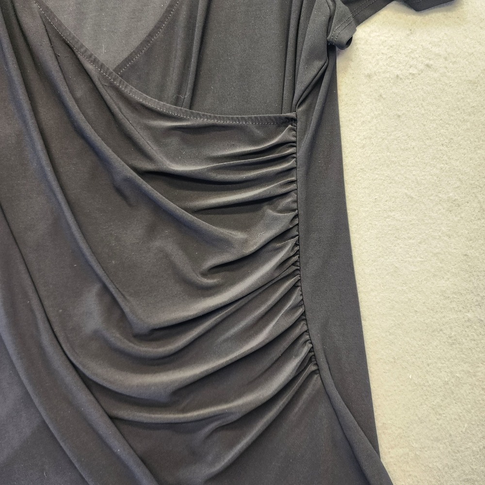 Torrid Black Cold Shoulder Ruched Wrap Surplice Top Plus Size 0 L XL 50-6198E - Picture 7 of 14